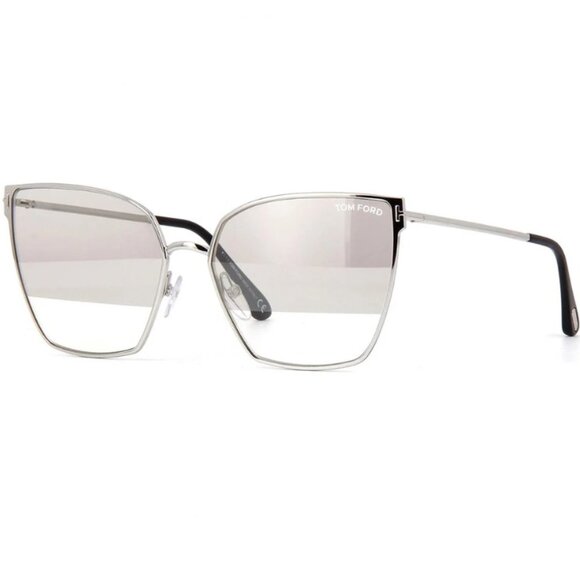 Tom Ford Helena TF653 18C 59-15-140mm Cat Eye Silver Sunglasses - Picture 1 of 4